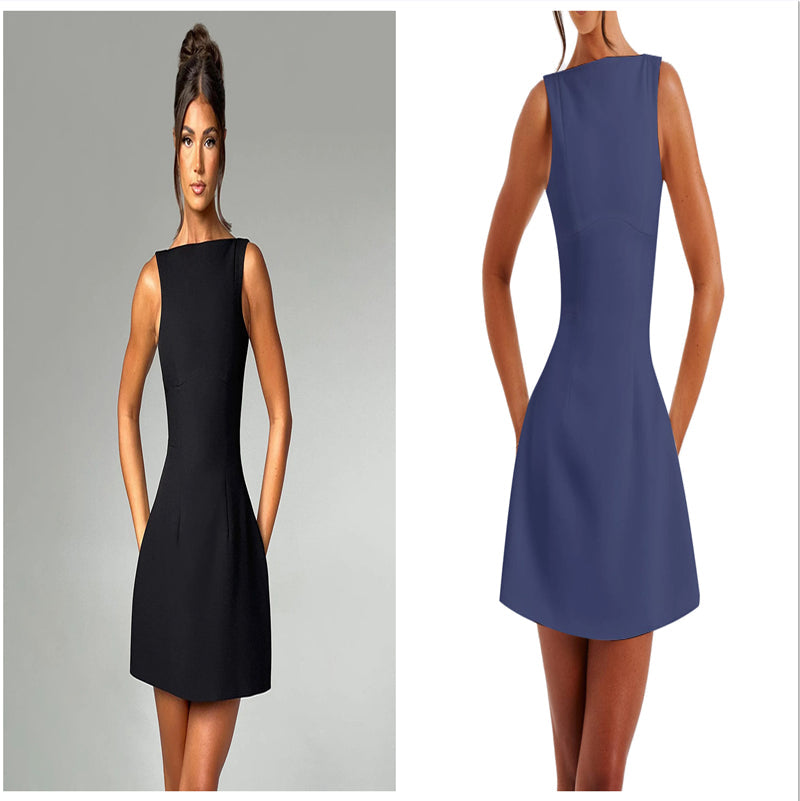 Slim-fitting Backless Short Dress
