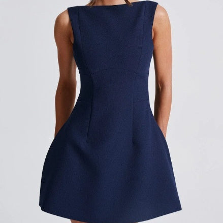 Slim-fitting Backless Short Dress